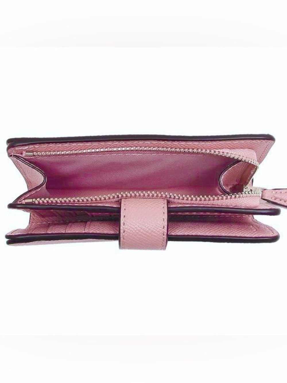 NWT- Coach Medium Corner Zip Wallet in Crossgrain Leather Dusty Rose - Picture 5 of 8